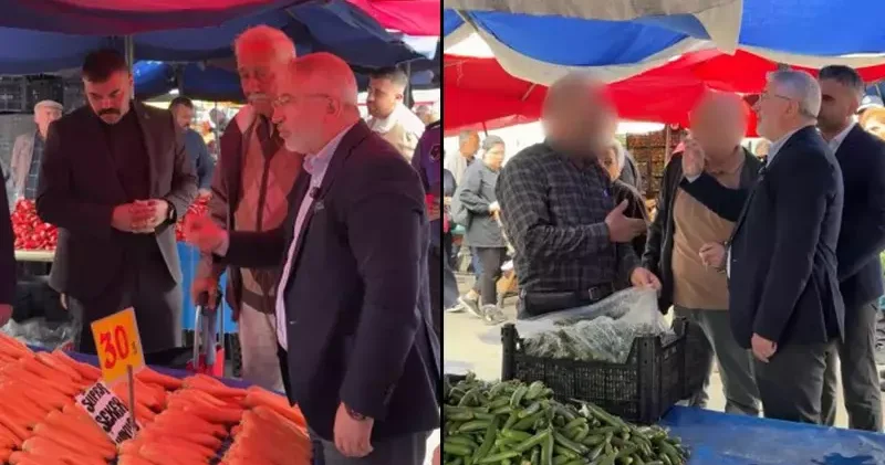 Pazar denetiminde belediye başkanından müşteriye kötü davranan esnafa tepki