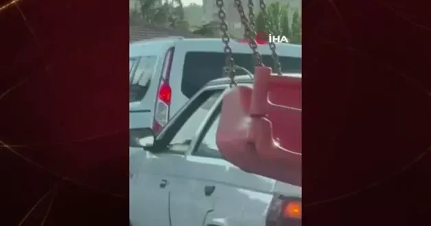 Maganda trafikte tartıştığı kadınlara dehşeti yaşattı