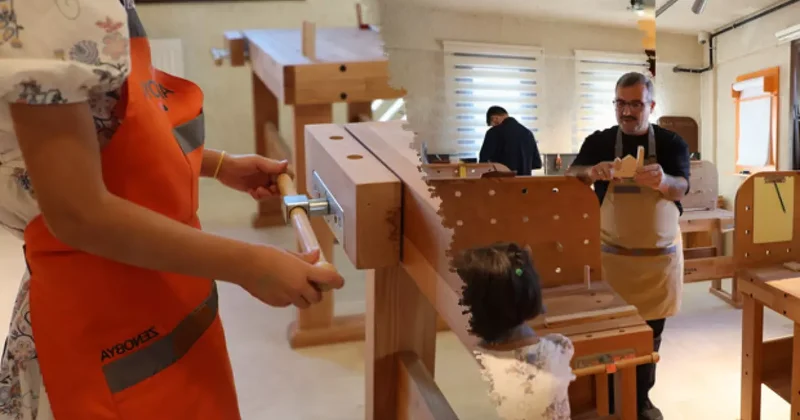 Konya da çocuklar ve ebeveynleri için yepyeni bir dünya: KOMEK in ahşap atölyesi kaçmaz!