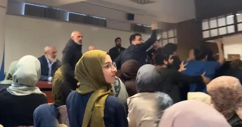 97 öğrenci gözaltında... İslamcı Nurettin Yıldız Boğaziçi nde konuştuğu salonda protesto edildi Sözcü Gazetesi
