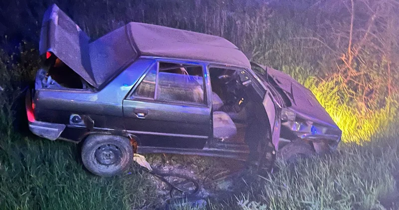 Şarampole düşen otomobildeki polis hayatını kaybetti