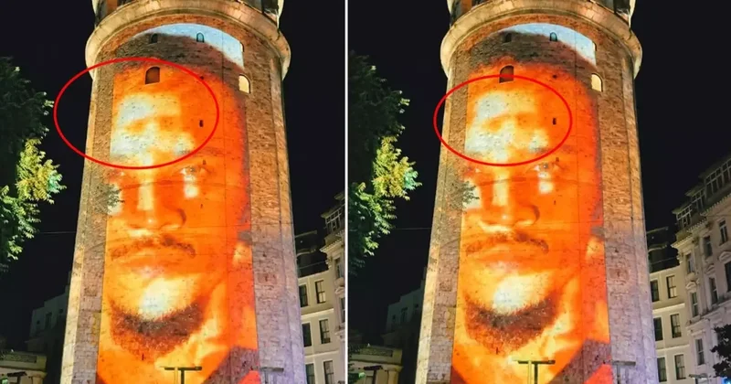 Galatasaray ın ışık şovunda dikkat çeken detay