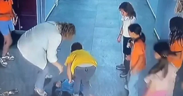 Uşak’ta öğrenciyi Heimlich manevrası kurtardı VİDEO İZLE