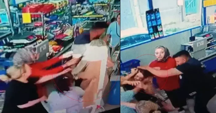 Eskişehir de akılalmaz olay! Market sırasında yumruklar havada uçuştu: O anlar saniye saniye kaydedildi