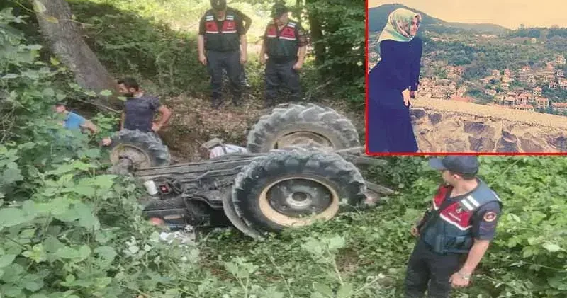 Traktör, dere yatağına devrildi; 2 çocuk annesi öldü