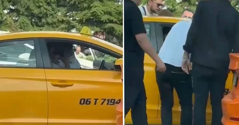 Trafikte yolcu terörü! Taksiciyi yumruk yağmuruna tuttu