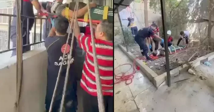 Epilepsi nöbeti geçiren adam metrelerce yükseklikten düştü