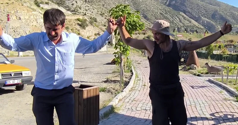 Dünyayı gezen Portekizli turistten Tortum Şelalesi nde Erzurum havası