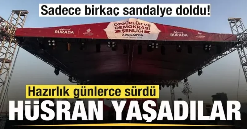 İBB de hüsran! Hazırlık günlerce sürdü! Sadece birkaç sandalye doldu!