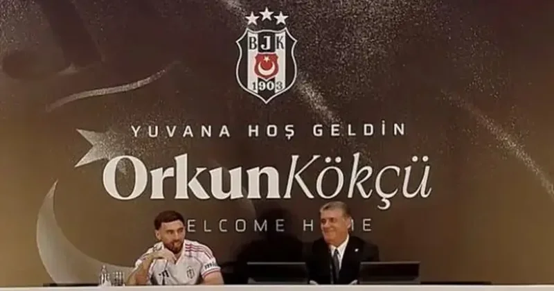 Beşiktaş Orkun Kökçü için imza töreni düzenledi! Dünyanın en mutlu insanıyım