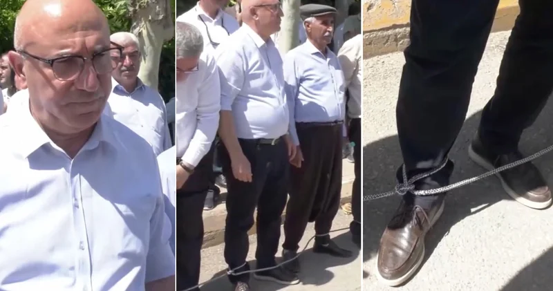 Mahmut Tanal, Adıyaman Belediye Başkanı Tutdere’ye verilen ev hapsine tepki olarak ayağına ip bağladı: Hukuka aykırıdır, herhangi bir kamu yararı yoktur!
