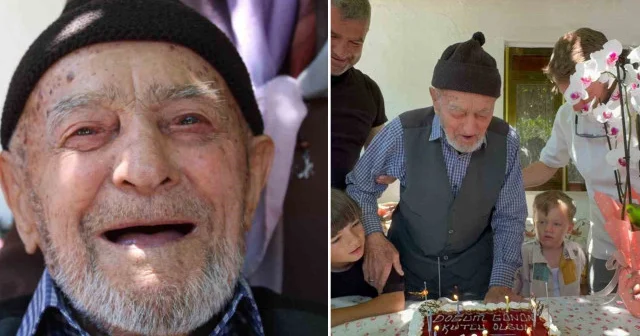 Gönenli Recep Amca 100 üncü yaşını kutladı Aktüel Haberleri