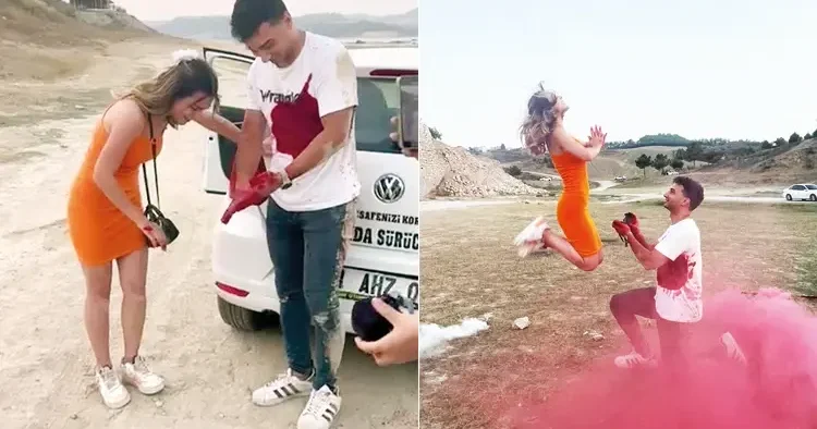 Evlilik teklifinin dozunu kaçırdı