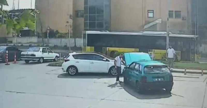 İETT otobüsünden kopan parça istasyondakilerin üzerine böyle savruldu