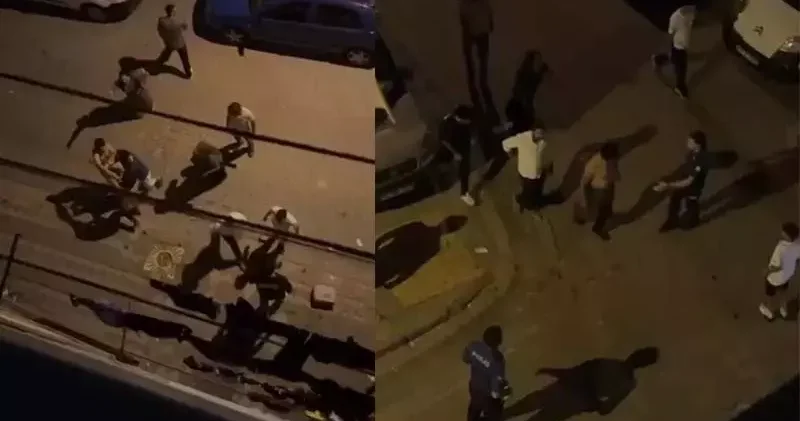 Sultangazi’de iki ailenin sokakta bıçaklı sopalı kavgası kamerada: 1 yaralı