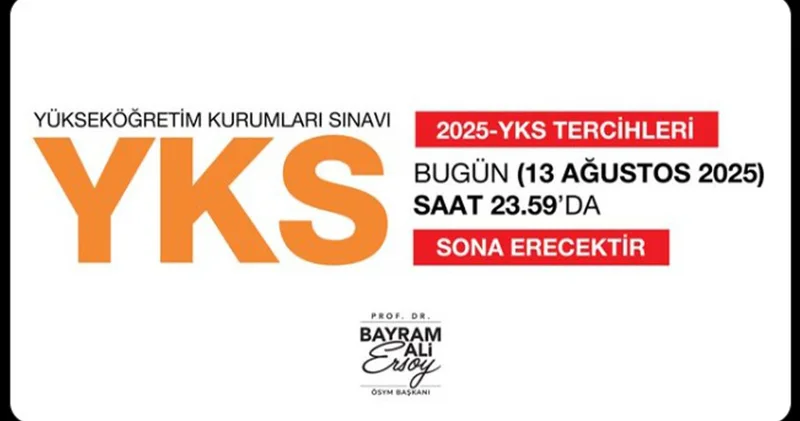 Üniversite adayları dikkat! YKS tercihi bugün sona eriyor