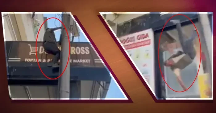 Şanlıurfa da korkunç olay! Elektrik akımına kapılıp yere çakıldı... Görenler çığlıklarla kaçıştı