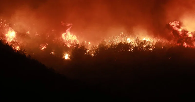Hatay Hassa da orman yangını: Bir mahalle tedbir amaçlı boşaltıldı