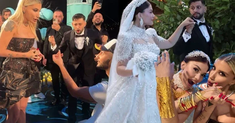 Ünlü şarkıcı Boğaz da evlendi... İrem Derici davetli olarak gittiği düğünde evlilik teklifi aldı!
