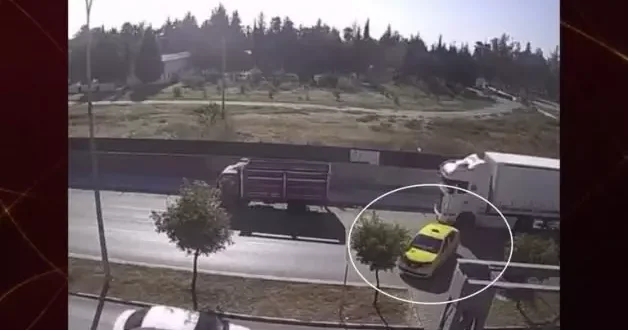 Kural ihlali yapan taksi feci kazaya neden oldu! Vicdansız yardım etmek yerine böyle kaçtı