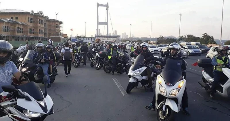 Motosiklette acı tablo!