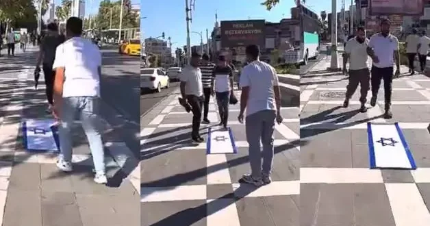 Şanlıurfalılar İsrail bayrağını görünce bakın ne yaptı?