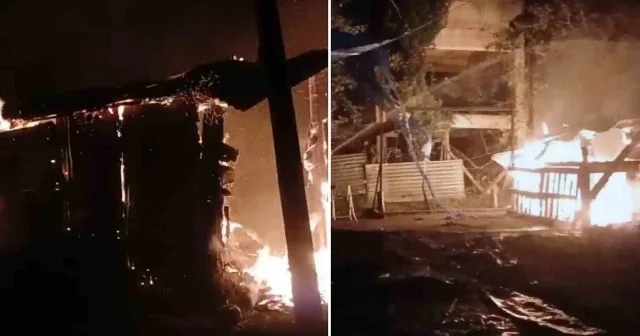 Giresun da çıkan yangında bir ton fındık kül oldu Giresun Haberleri