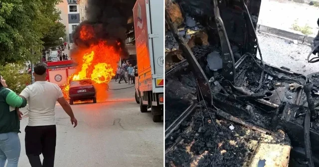 Dört yıllık birikimi ile aldığı bir defa kullandığı aracı 30 dakikada yandı: Hurdasını bile atmaya kıyamadı Eskişehir Haberleri