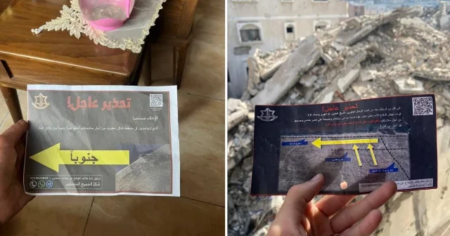 Gazze ye önce broşür ardından bomba yağıyor Dünya Haberleri