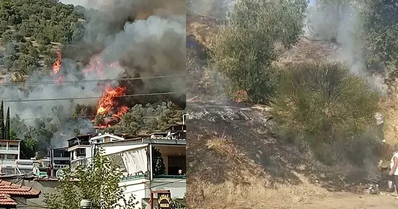 Balıkesir deki yangın 5 saatte söndürüldü