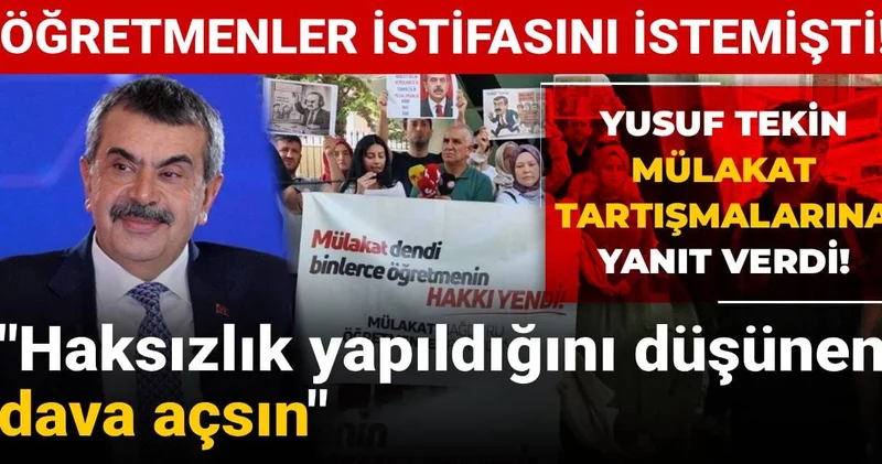 Yusuf Tekin mülakat tartışmalarına yanıt verdi: Haksızlık yapıldığını düşünen dava açsın