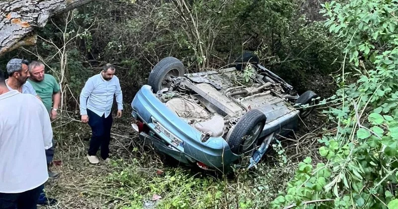 Amasya da kontrolden çıkan araç devrildi: 1 kişi hayatını kaybetti