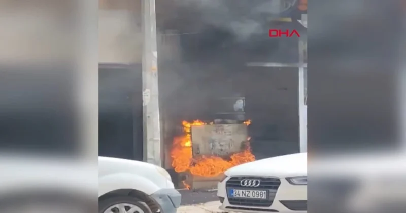 Elektrik panosundaki patlama kamerada