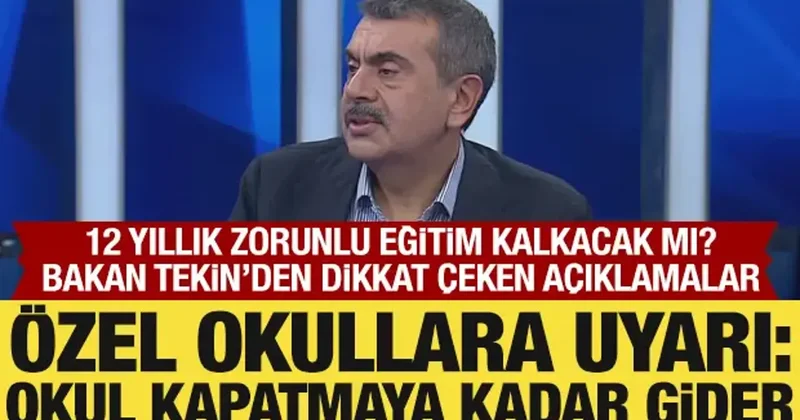 Okullarda yardımcı kaynak iddiası! Bakan Tekin: Okulu kapatmaya kadar gider