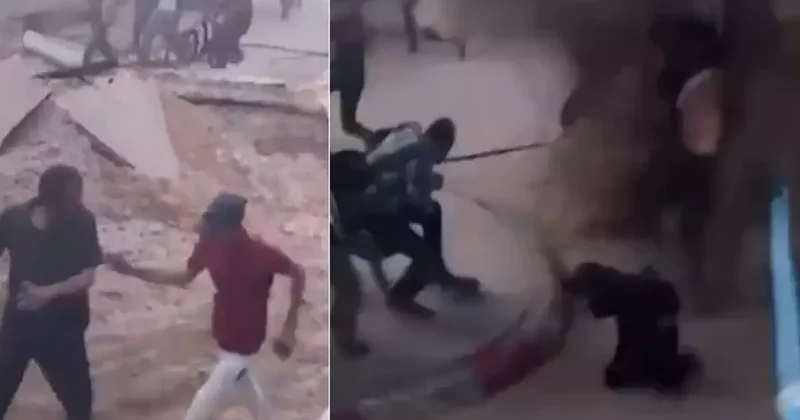 Hastane avlusu sığınak delici bombayla vuruldu! İsrail in vahşeti kamerada