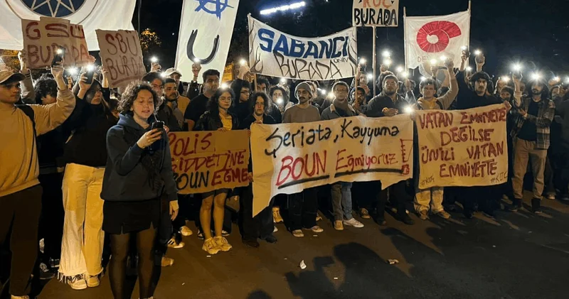 Öğrenciler, gözaltına alınan arkadaşlarını yalnız bırakmadı!