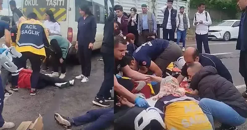 Öğrenci servis minibüsü, TIR’a çarptı: 9 yaralı