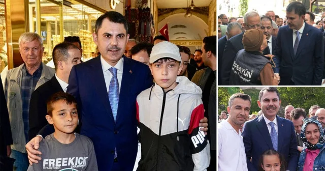 Bakan Kurum, Bursa çarşı esnafını ziyaret etti Politika Haberleri