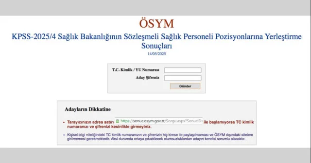 Sağlık Sakanlığı sözleşmeli personel alımı sonuçları son dakika KPSS 2025/4 yerleştirme sonuçları Son Dakika Haberleri