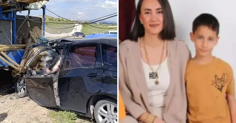 Merve öğretmen ve oğlu feci kazada can verdi