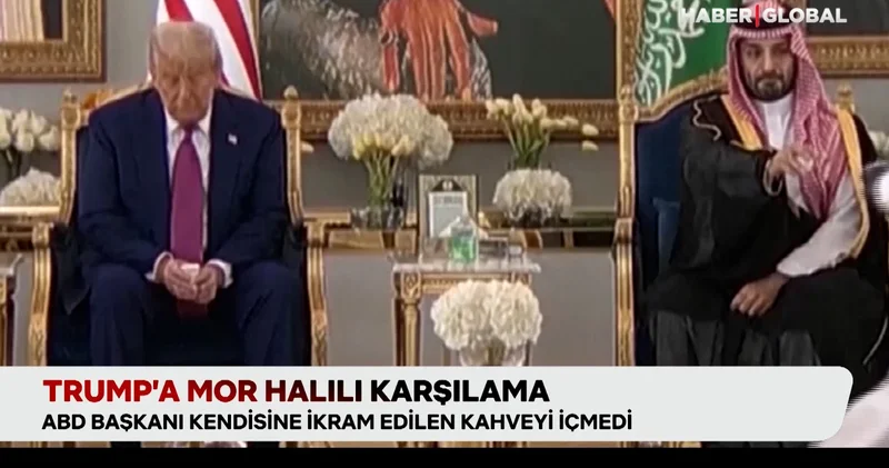 Trump, Suudi Arabistan da ikram edilen kahveyi içmedi: Bir fincana baktı bir Dışişleri Bakanı Rubio ya