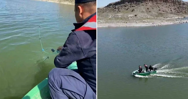 Jandarma barajda 500 metre kaçak ağ buldu Aksaray Haberleri