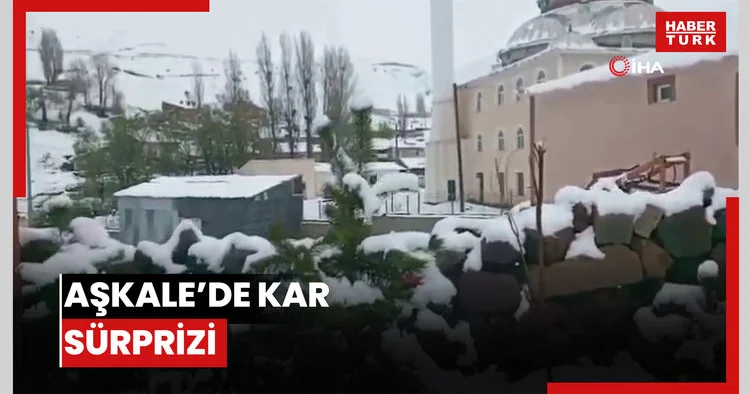 Aşkale’de kar sürprizi