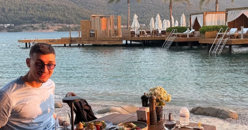 Heyecan yaratan fotoğraf! Djordje Petrovic, Bodrum da tatilde... Sözcü Gazetesi