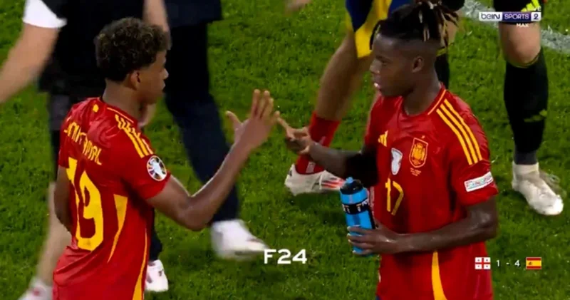 Lamine Yamal, Nico Williams a gel gel yaptı