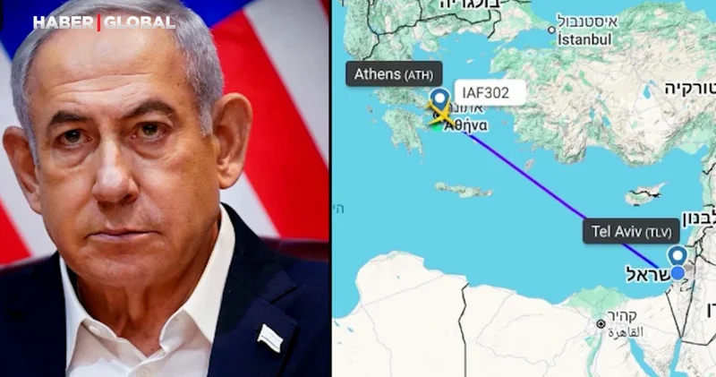 İsrail Başbakanı Binyamin Netanyahu nun uçağı, Yunanistan a uçtu