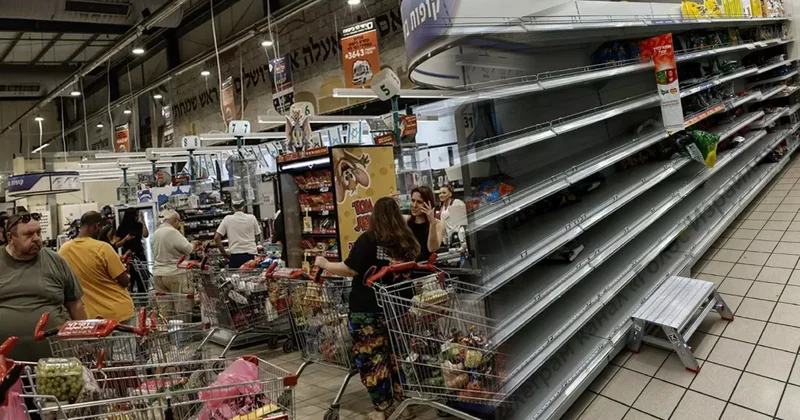 İsrail’de büyük panik! Marketlere akın ettiler