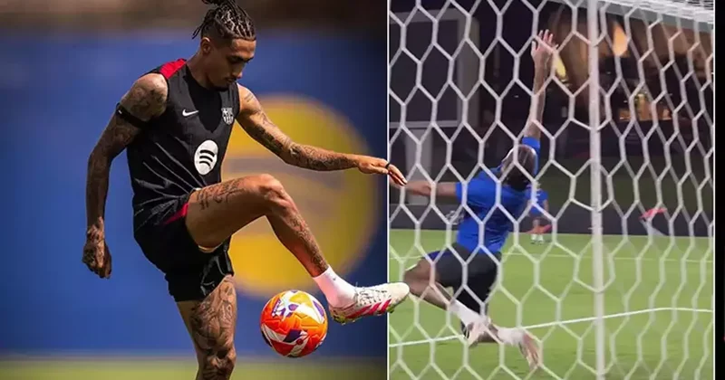 Barcelona nın Brezilyalı golcüsü kaleye geçti şov yaptı Fanatik Spor Haberleri Video