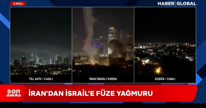 İran’dan İsrail’e füze yağmuru: Tel Aviv ve Kudüs’te sirenler çalıyor