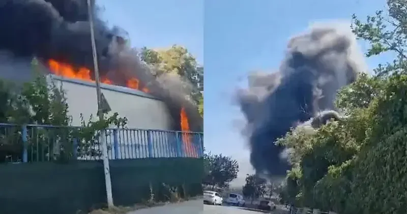 Pendik te İSKİ ye ait tesiste yangın
